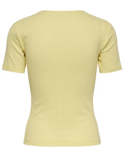 JDY - JDYSalsa Mia Life O-Neck Top - Double Cream